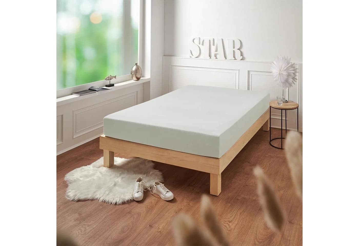 TRAUMSCHLAF Spannbettlaken Premium Interlock Jersey Silber - Bild 2