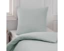 TRAUMSCHLAF Bettwäsche Musselin Uni Silber/Grau 3-teilig Crinkle-Effekt Bild 3