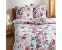 TRAUMSCHLAF Bettwäsche Blumen Rot Flanell 3-teilig Bild 1