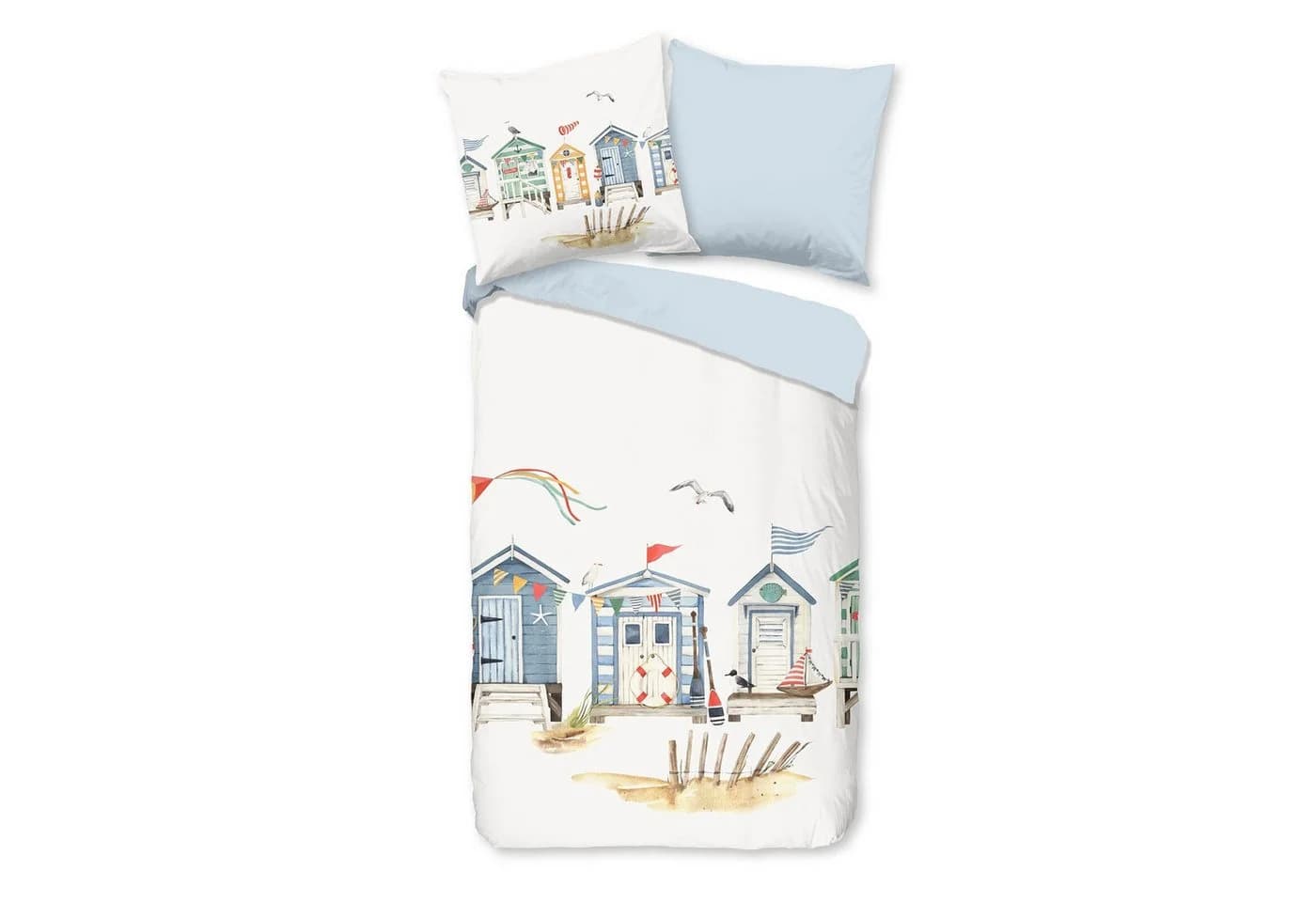 TRAUMSCHLAF Bettwäsche Strandhäuser Renforce 2-teilig Maritimes Design 100% Baumwolle - Bild 5