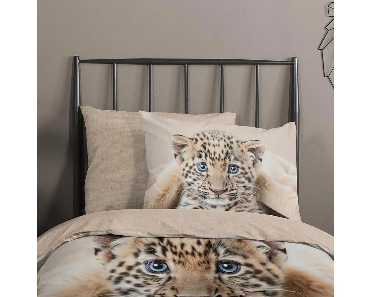 Traumschlaf Bettwäsche Tigerbaby Renforce 2-teilig 100% Baumwolle