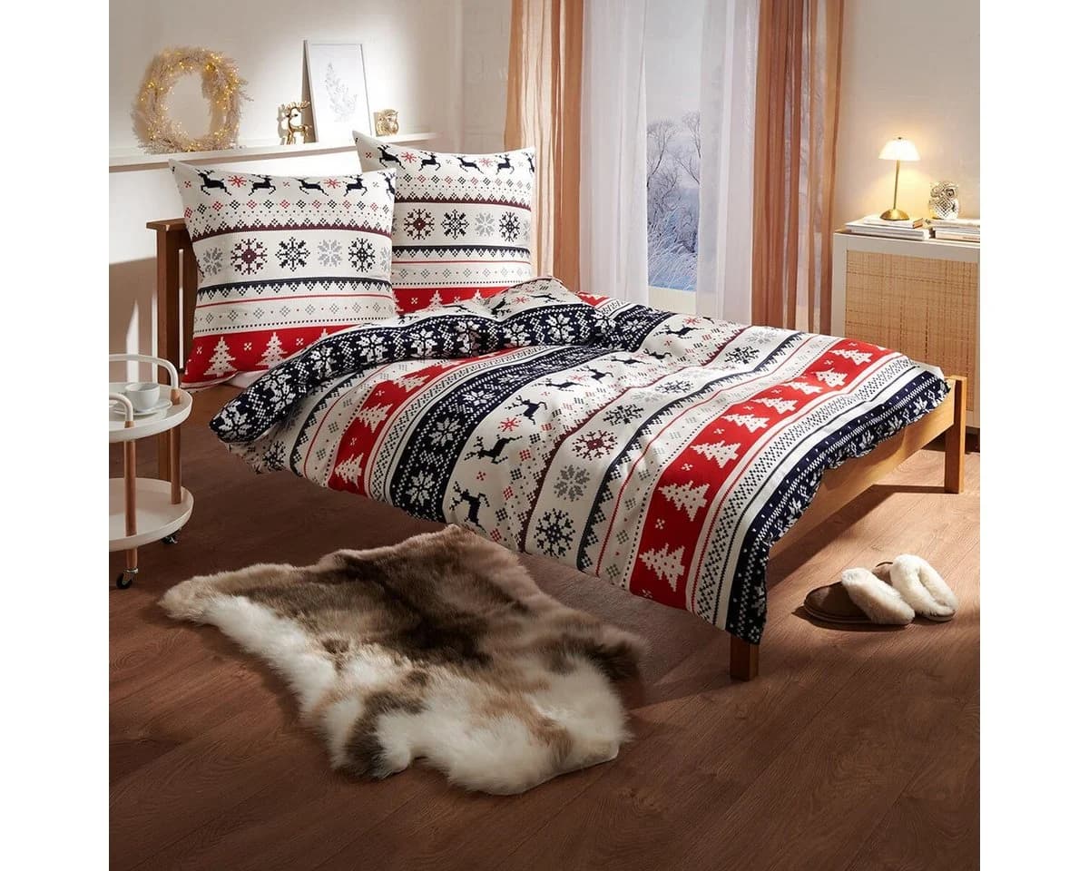 TRAUMSCHLAF Bettwäsche Norweger Hirsch Flanell 2-teilig - Bild 2