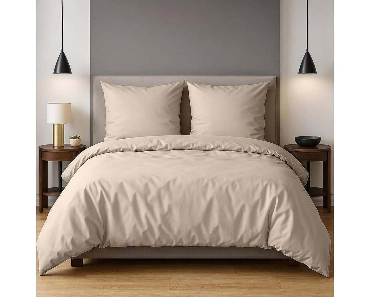 TRAUMSCHLAF Bettwäsche Pure Mako Satin 2-teilig Silber