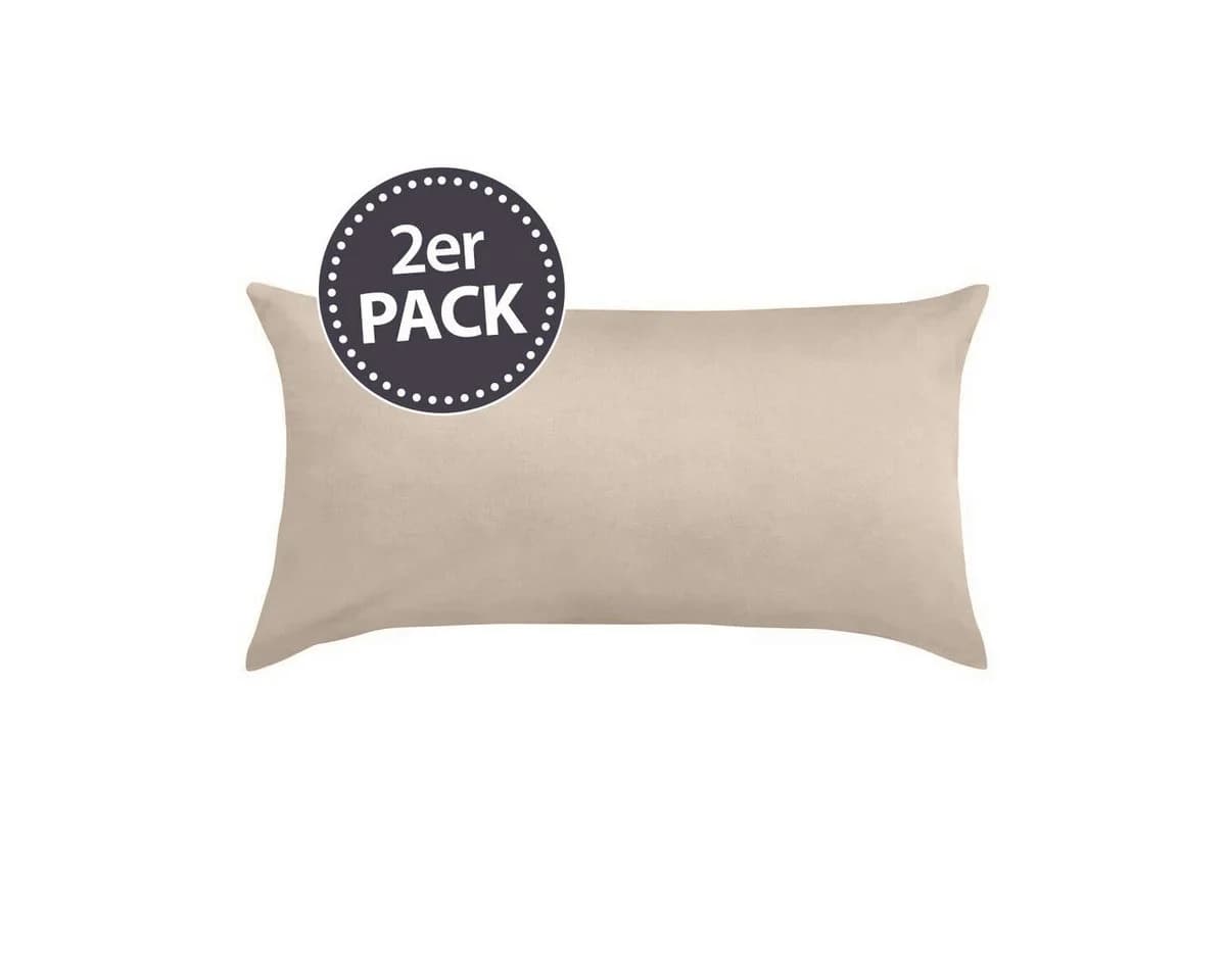 TRAUMSCHLAF Bettwäsche Pure Mako Satin Beige 2-teilig - Bild 2