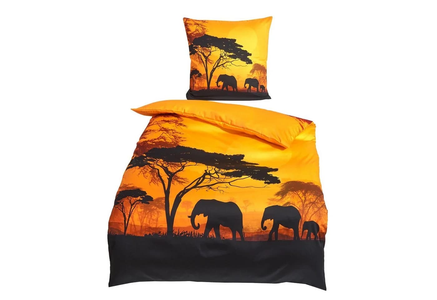 TRAUMSCHLAF Bettwäsche Afrika Mako Satin 2-teilig Gelb - Bild 4