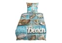 TRAUMSCHLAF Bettwäsche Beach Mako Satin 2-teilig Blau Sommerliches Design Bild 4