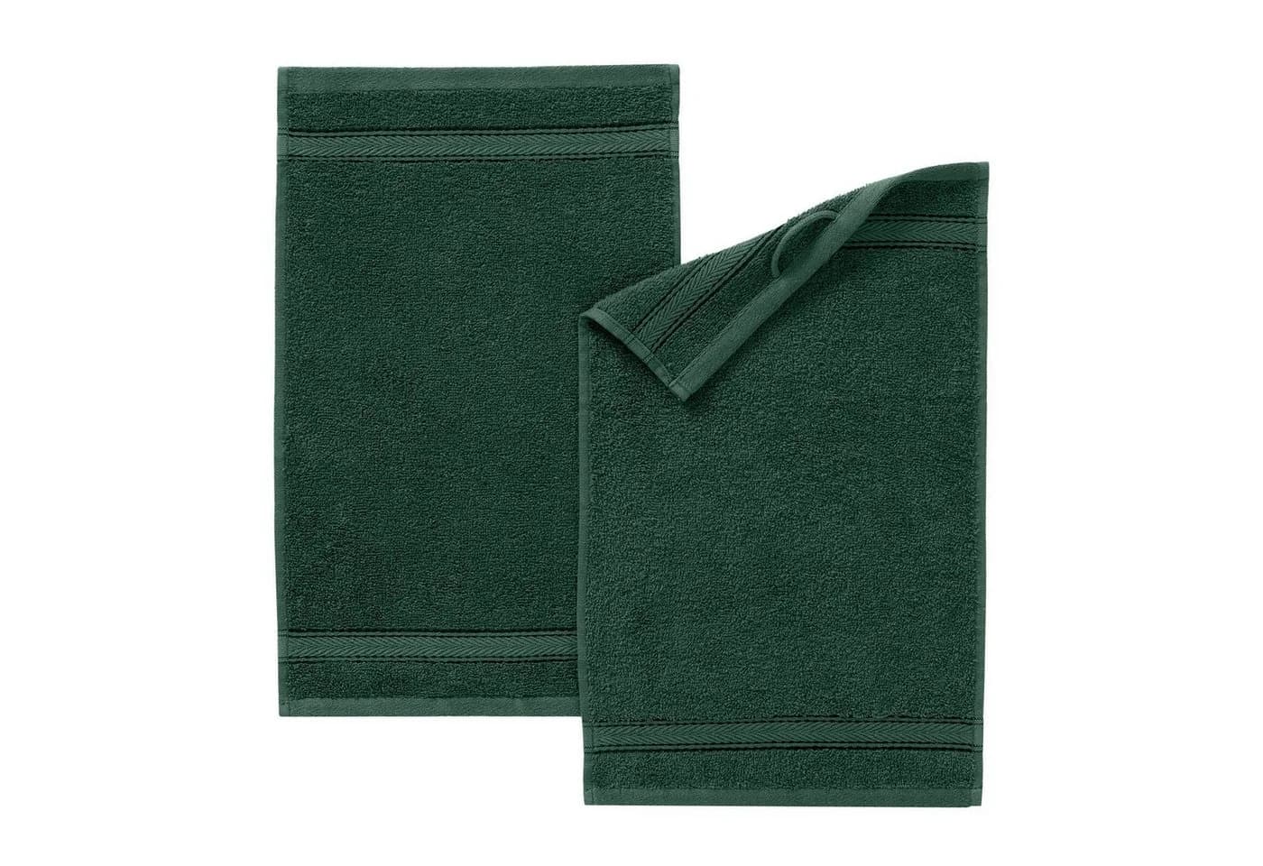 BETTWARENSHOP Handtuch Set Miko 10-tlg. Grün Frottee Baumwolle