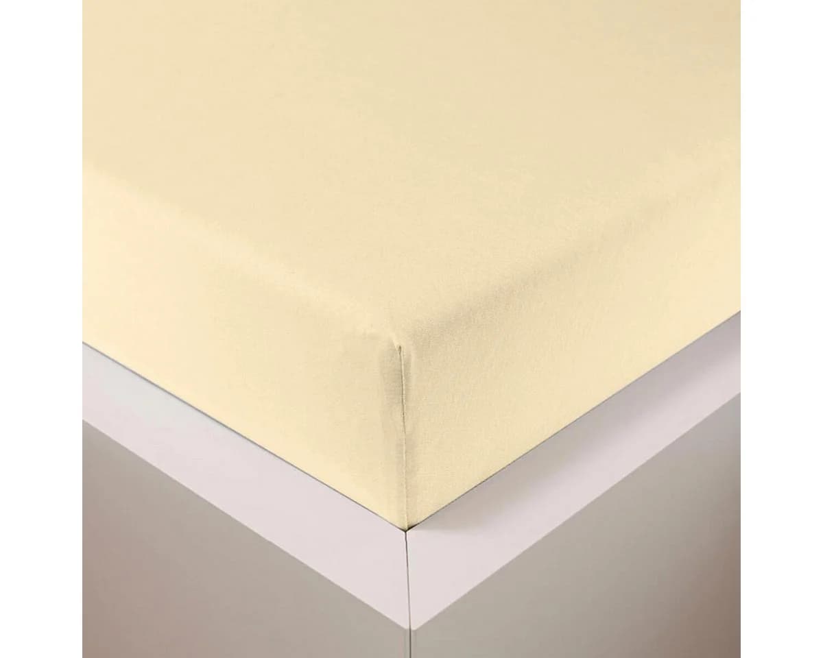 TRAUMSCHLAF Spannbetttuch Beige Baumwolle Lyocell Rundumgummi - Bild 2