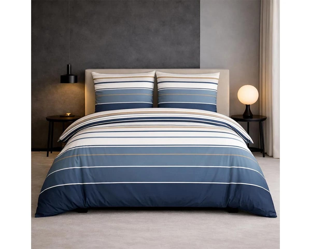 TRAUMSCHLAF Bettwäsche Girona Blau Mako Satin 2-teilig - Bild 2