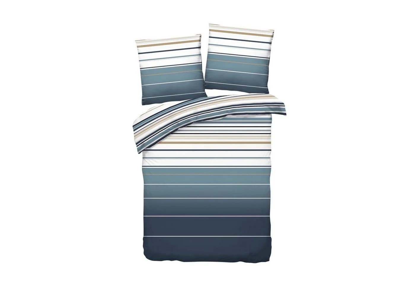 TRAUMSCHLAF Bettwäsche Girona Blau Mako Satin 2-teilig - Bild 3