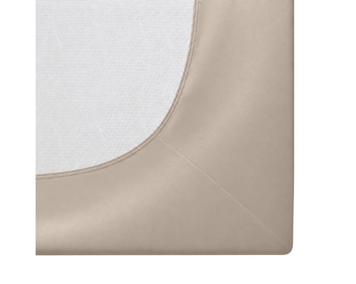 TRAUMSCHLAF Spannbettlaken Como Mako Satin Beige - Bild 4