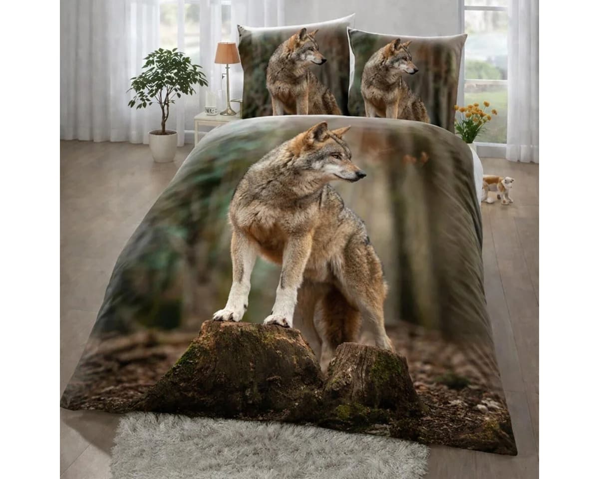 TRAUMSCHLAF Bettwäsche Wolf Grau Renforcé 2-teilig - Bild 2