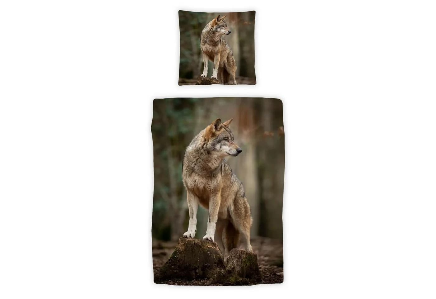 TRAUMSCHLAF Bettwäsche Wolf Grau Renforcé 2-teilig - Bild 4