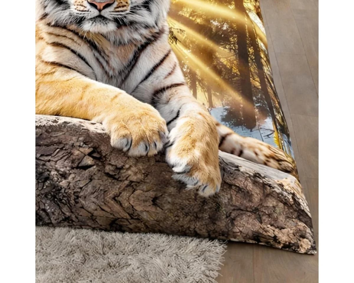 TRAUMSCHLAF Bettwäsche Tiger Renforcé 2-teilig Braun - Bild 3