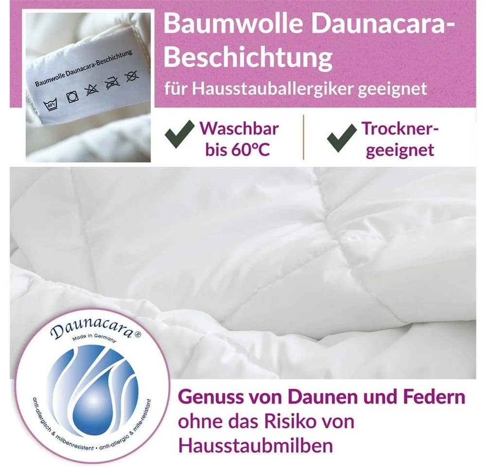 B!HOME Daunenbettdecke Babystep 100x135cm 400g Ganzjahresdecke - Bild 5