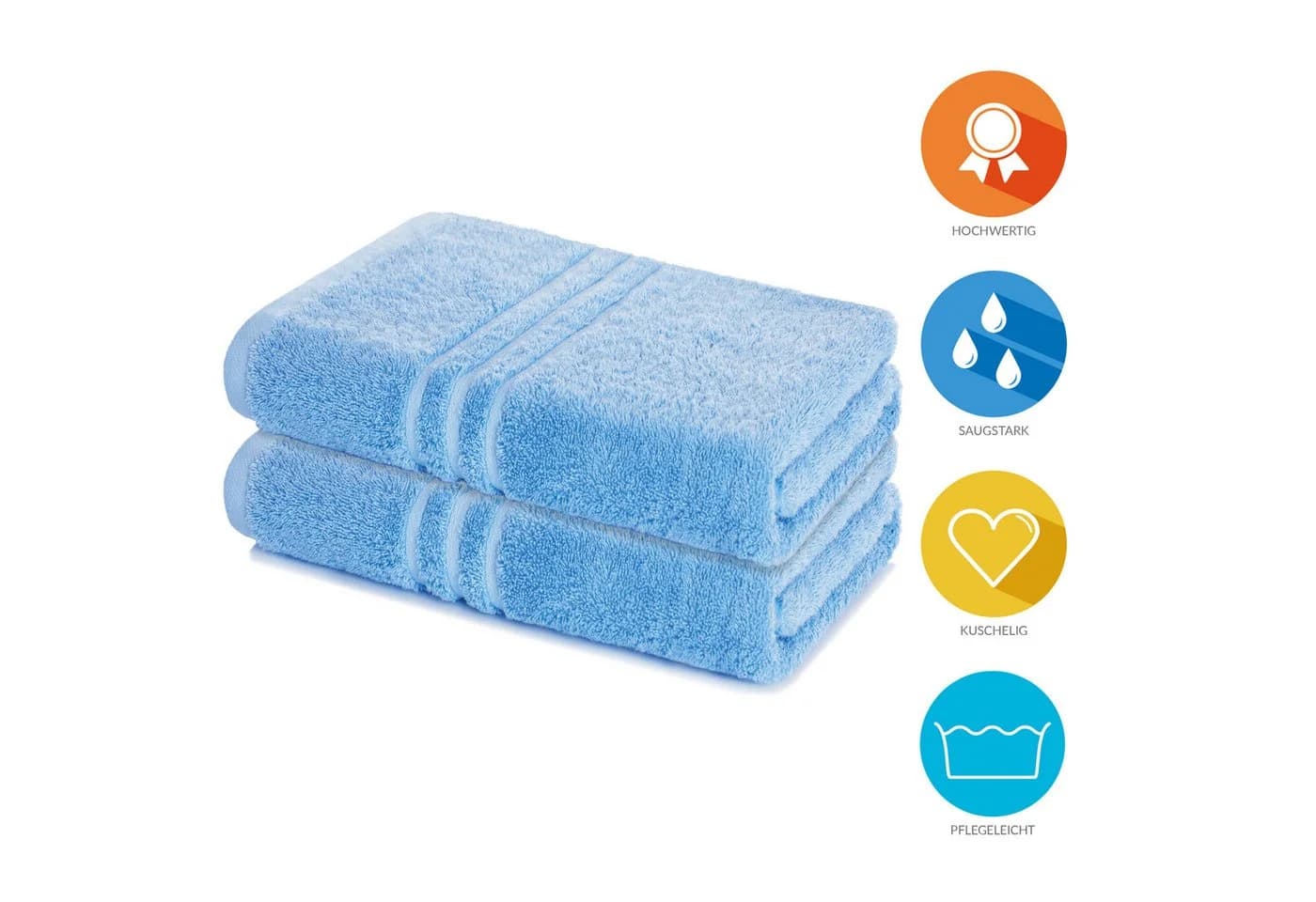 Lavea Saunatuch Set 2-tlg. 80x200 cm 500g/m² Baumwolle