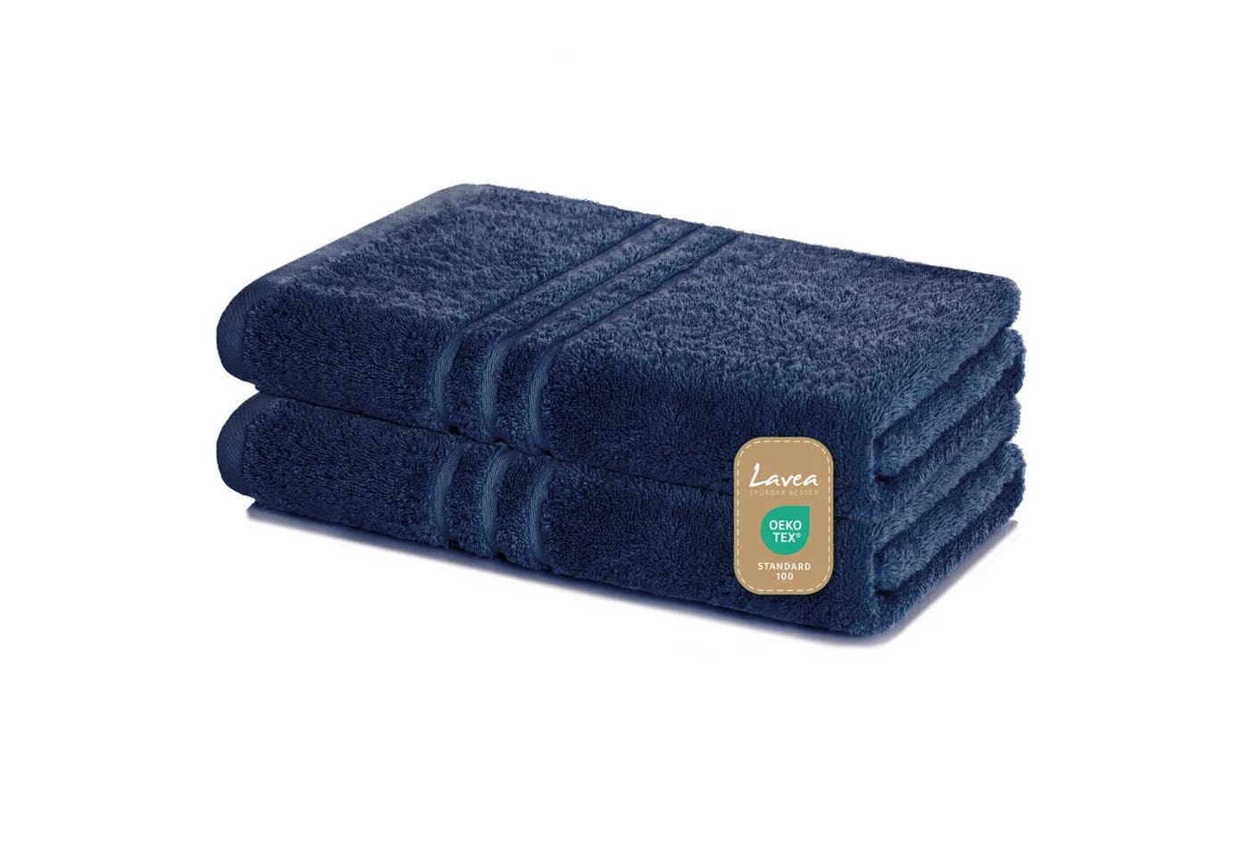 Lavea Duschtuch Elena-Frottierserie 70x140 cm Baumwolle 2er Set 500 g/m² Frottier - Bild 2