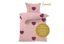 Lavea Kinderbettwäsche Set Rosa-Bordeaux 100% Baumwolle mit Herzmotiv Bild 4