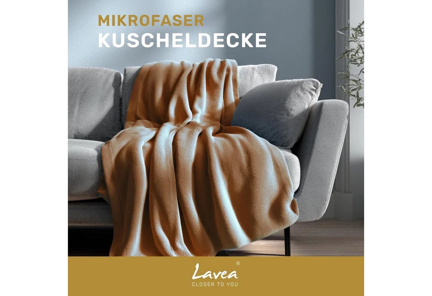 Wohndecke Kuscheldecke, Fleecedecke, Wolldecke flauschig und weich, Lavea, Mikrofaser, Atmungsaktiv & Hautfreundlich