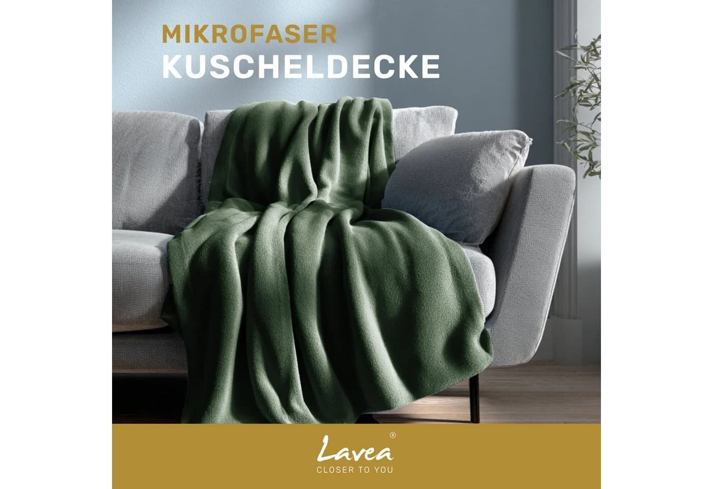 Wohndecke Kuscheldecke Mikrofaser Fleece Lavea - Bild 1