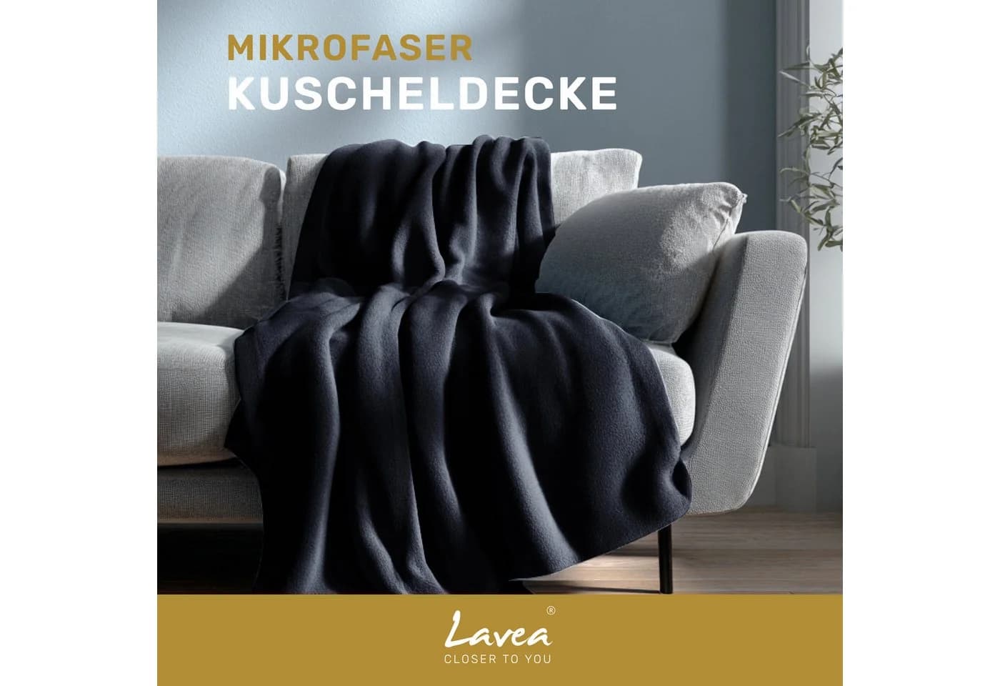 Wohndecke Kuscheldecke, Fleecedecke, Wolldecke flauschig und weich, Lavea, Mikrofaser, Atmungsaktiv & Hautfreundlich