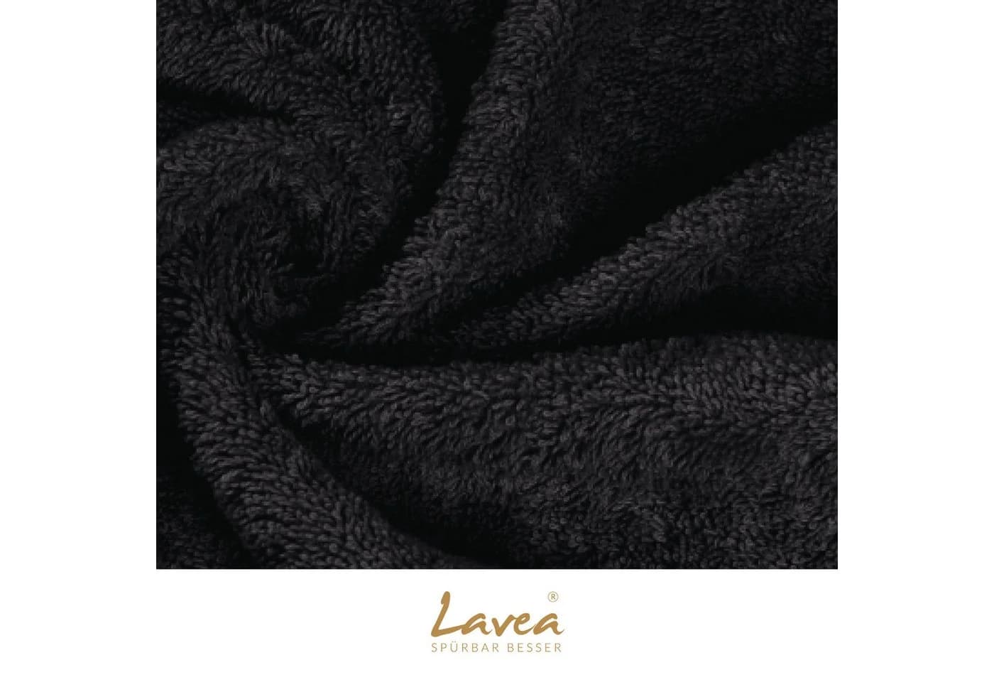 Lavea Handtücher Sydney Serie Schwarz 500 g/m² Frottier Set - Bild 5