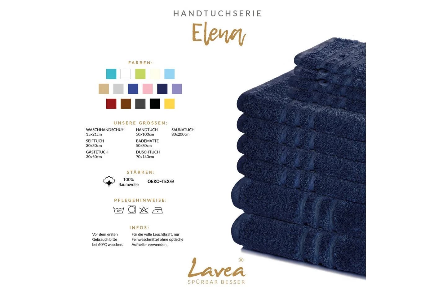 Lavea Badematte 4er Set Elena Frottee 50x80 cm Badvorleger - Bild 3