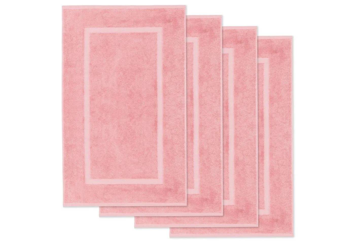 Lavea Badematte 4er Set Elena Frottee Rosa 50x80 cm - Bild 2