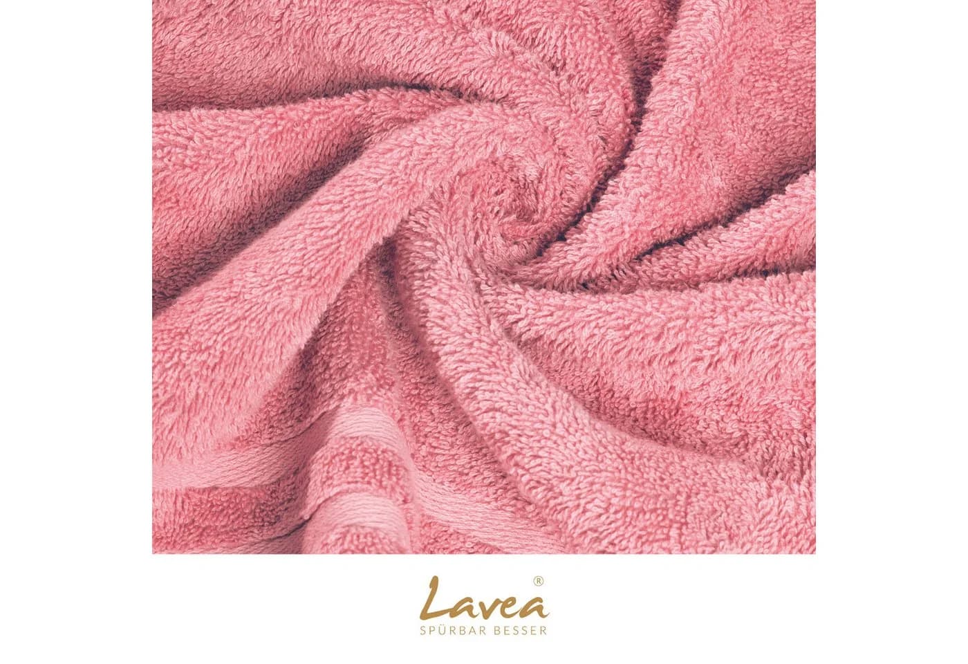 Lavea Badematte 4er Set Elena Frottee Rosa 50x80 cm - Bild 5