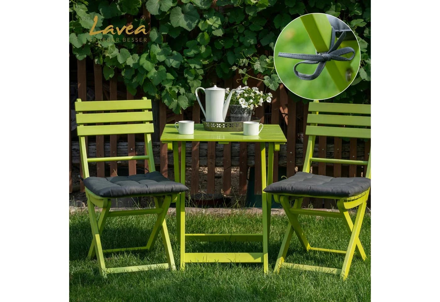 Lavea Stuhlkissen MONACO 40x40 cm 4er-Set - Bild 5