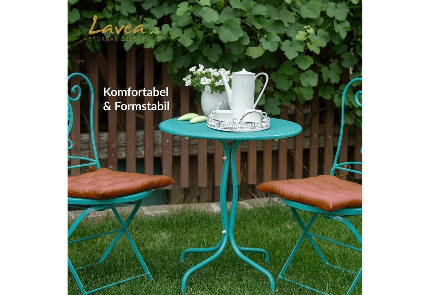 Lavea Stuhlkissen MONACO 40x40 cm Set 4er & 8er