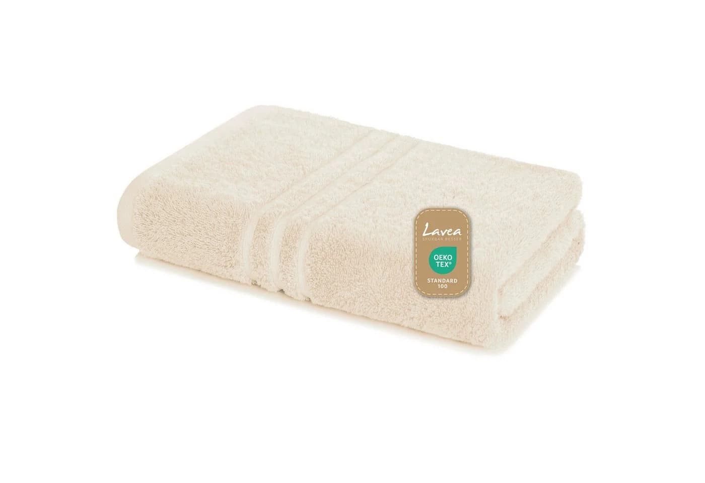 Lavea Badetuch 100x150 cm Creme Frottee 500 g/m² - Bild 2