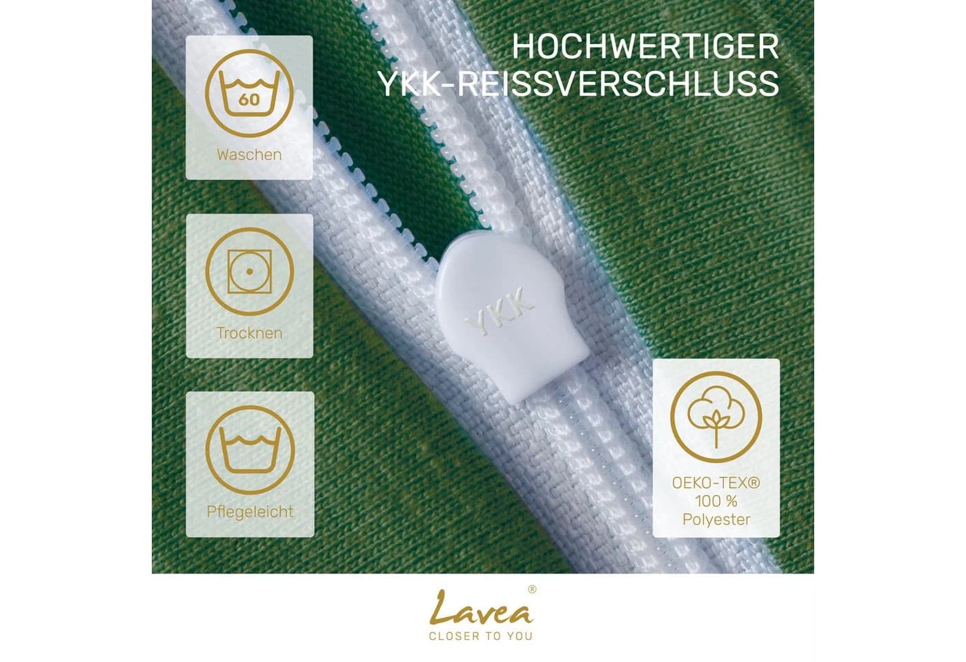 Lavea Kissenbezug 2er Set Jersey Baumwolle ÖKO-TEX Allergikerfreundlich - Bild 3