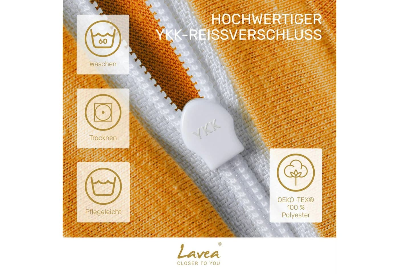 Lavea Kissenbezug 2er Set Jersey 100% Baumwolle Rot - Bild 3