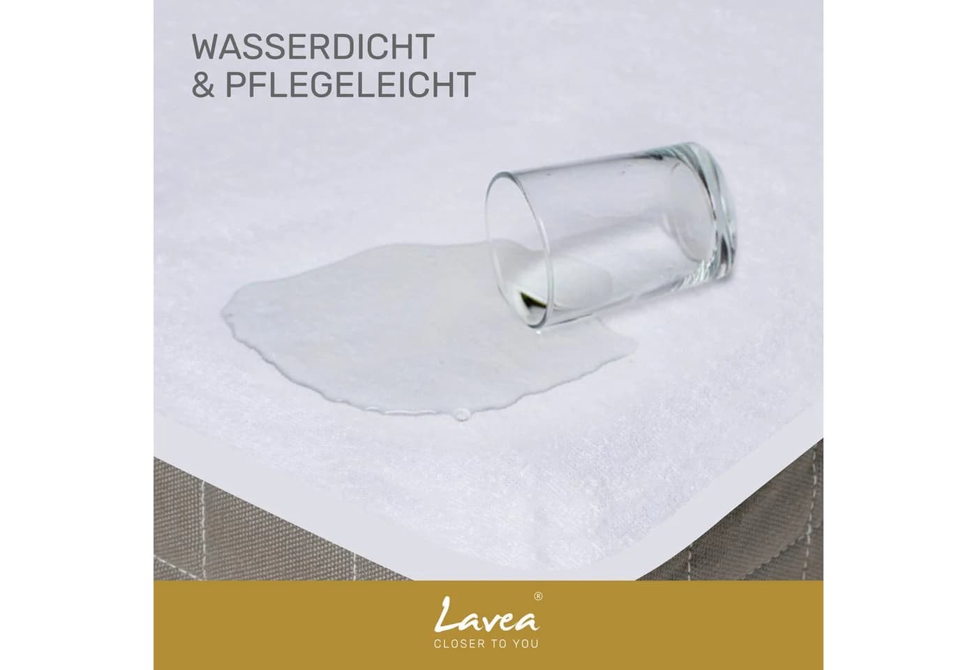 Lavea Matratzenschoner wasserdicht atmungsaktiv mit Gummibändern