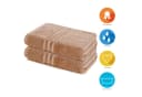 Lavea Badetuch Elena 2er Set 100x150 cm Baumwolle Beige Bild 1