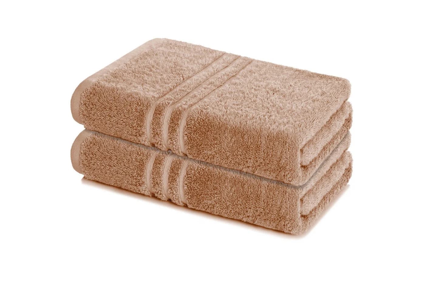 Lavea Badetuch Elena 2er Set 100x150 cm Baumwolle Beige - Bild 2