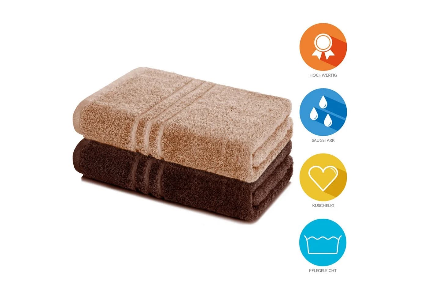 Lavea Badetuch Elena 2er Set 100x150 cm