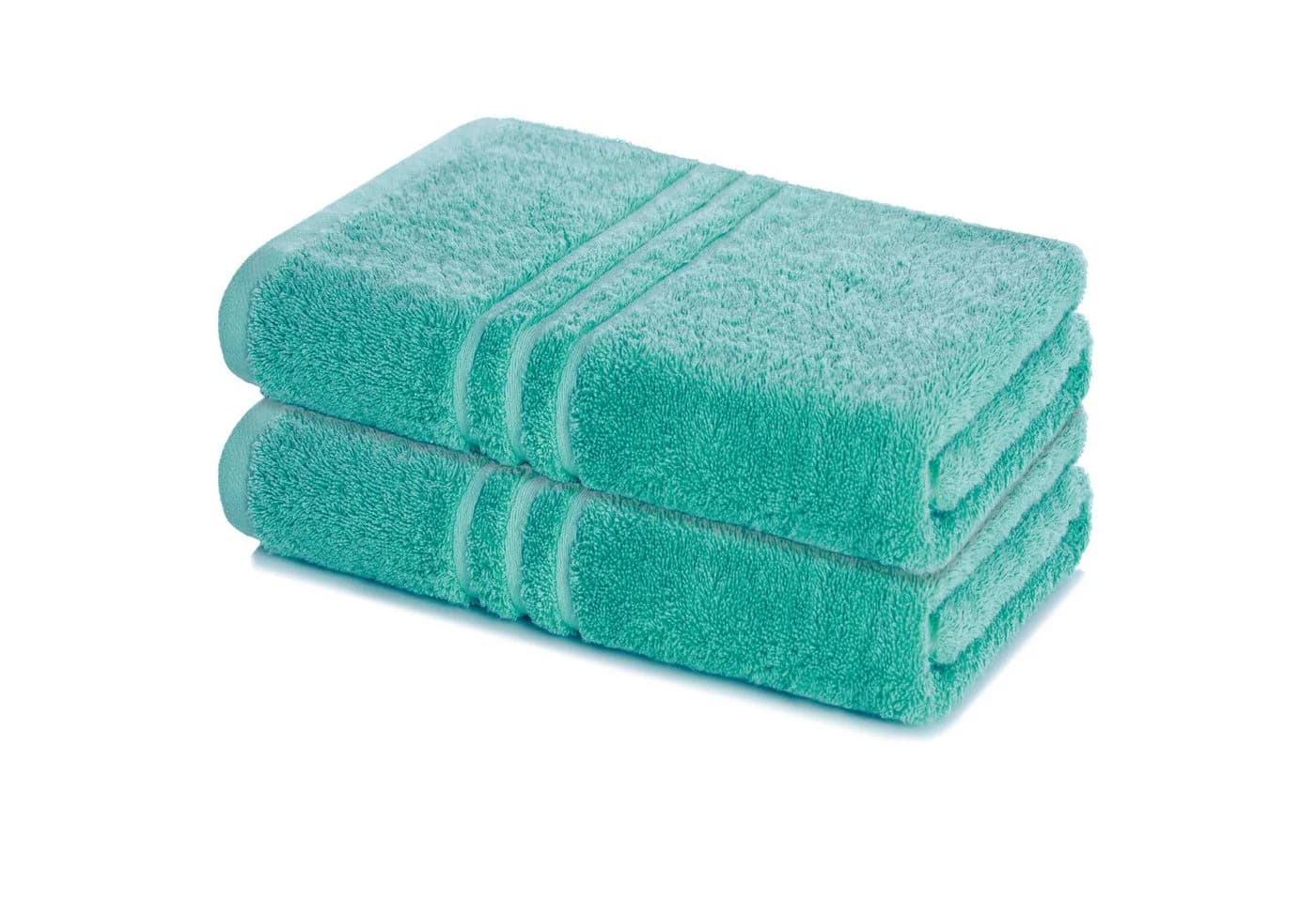 Lavea Badetuch Elena 2er Set 100x150 cm Türkis - Bild 2