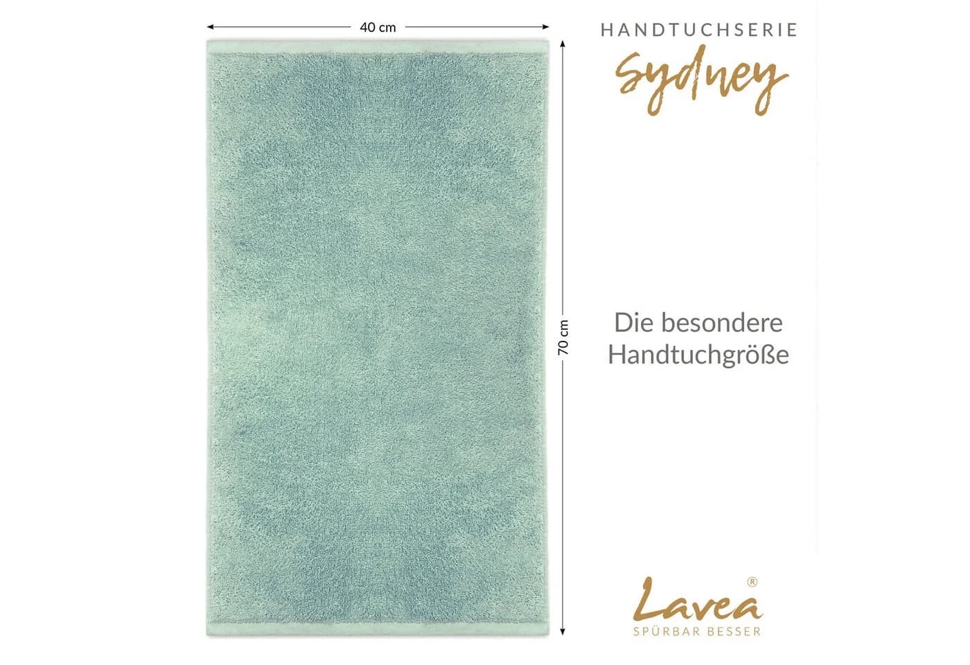 Lavea Handtücher Sydney Set 8-tlg. Grün 500 g/m² Frottee - Bild 4