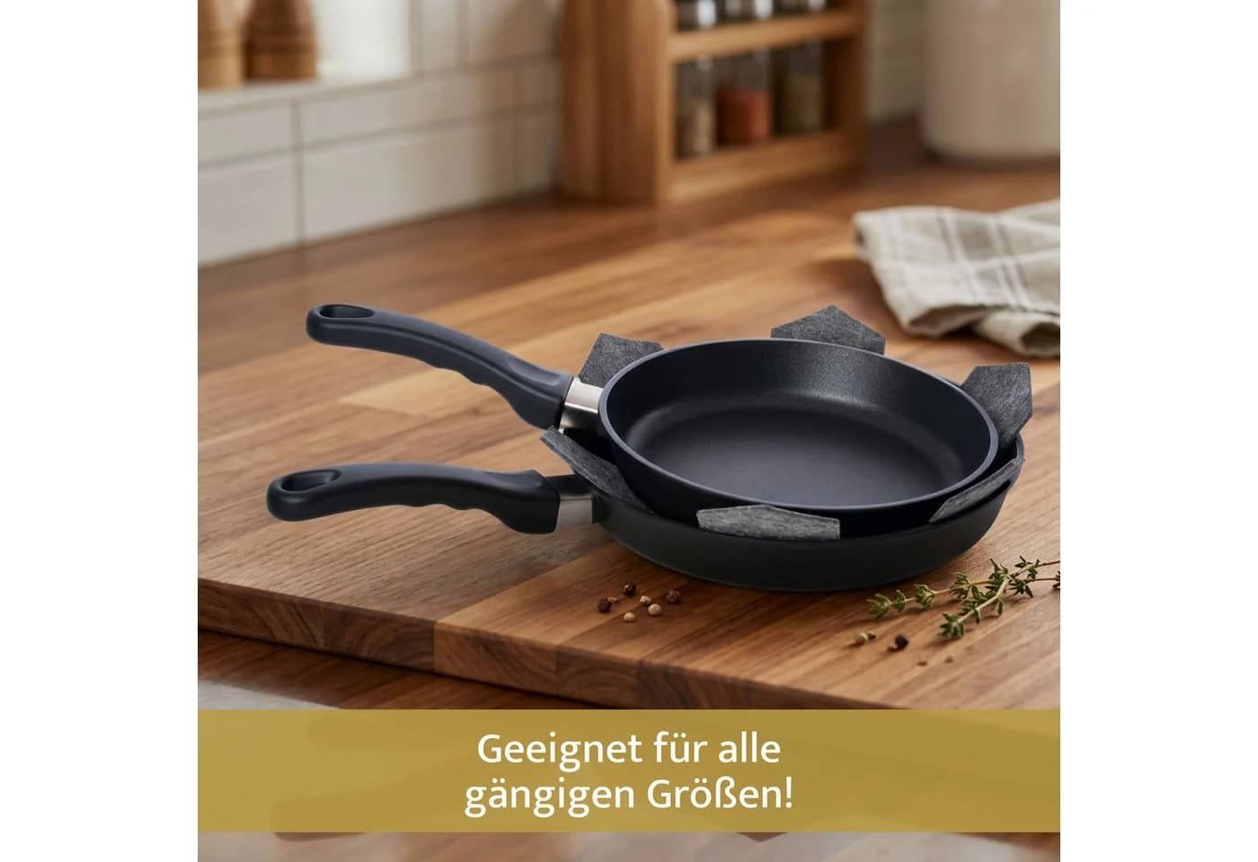 Lavea Pfannenschoner 10er-Set Filz Dunkelgrau 38 cm - Bild 3