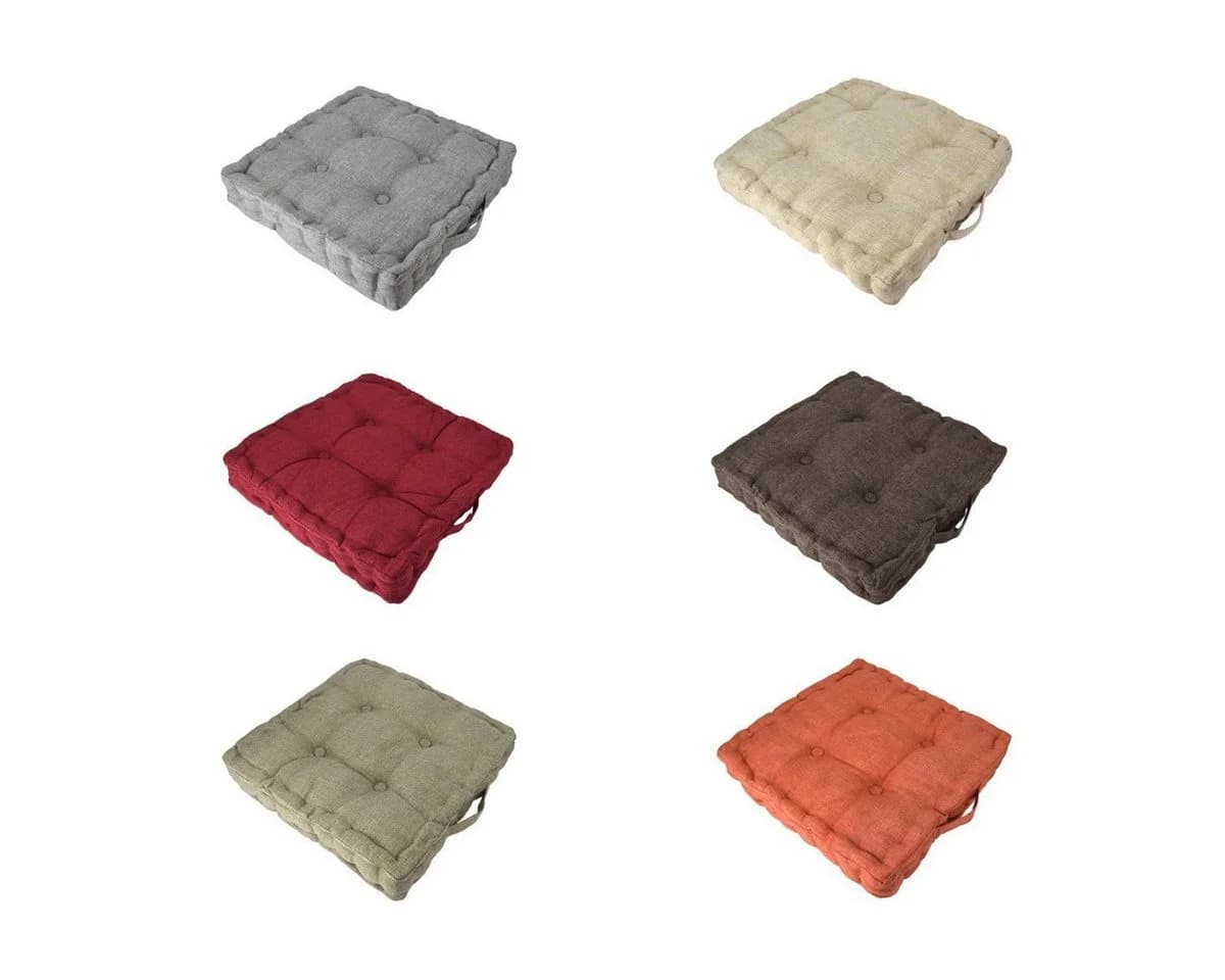 Marabellas Shop Sitzkissen Stuhlkissen 40x40cm Grob-Cord 4-Punkt