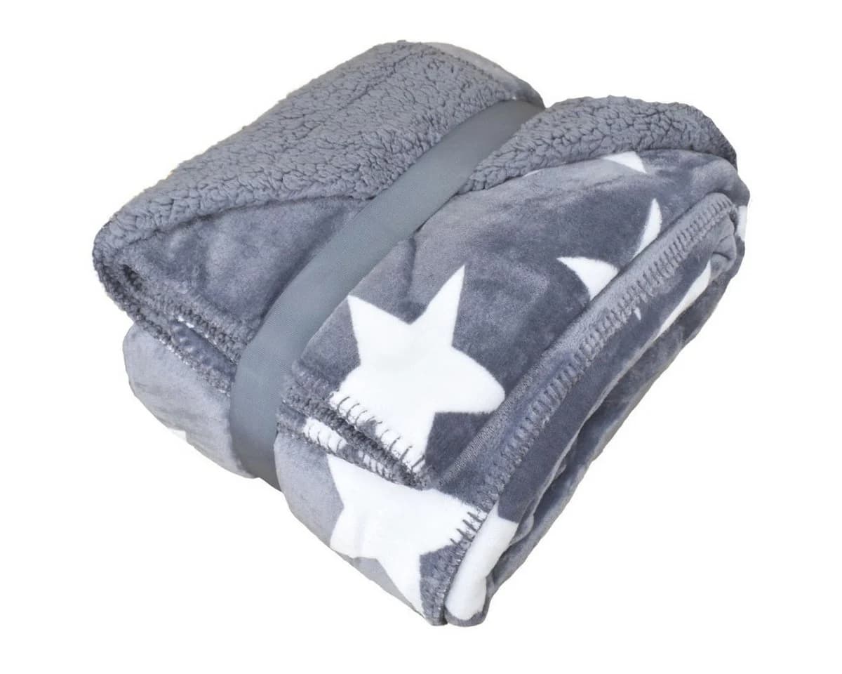 Marabellas Shop Wohndecke Kuscheldecke Flanell Sherpa 150x200cm - Bild 2