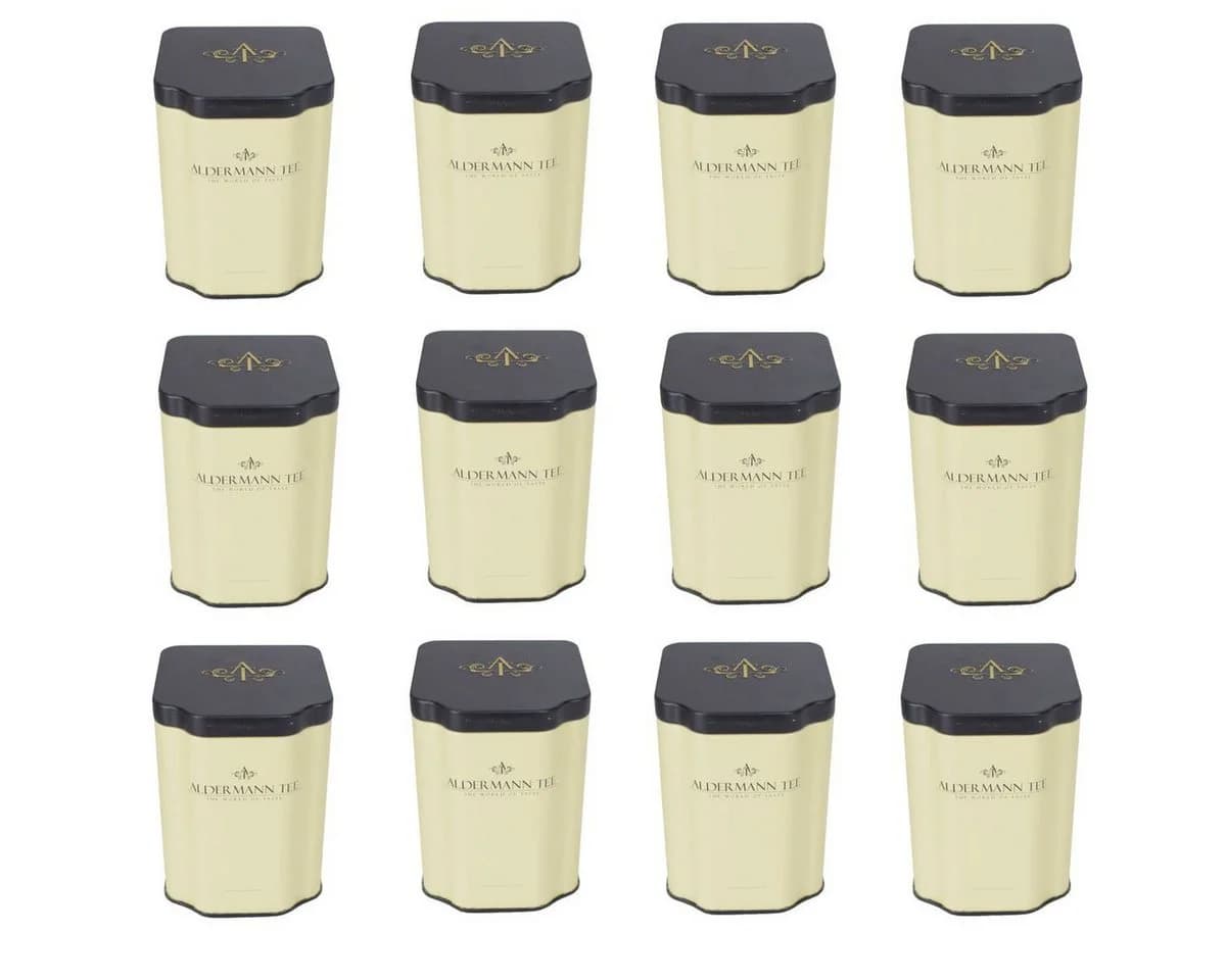 Aldermann Tee Teedose 12er-Set Beige/Schwarz Blech - Bild 2