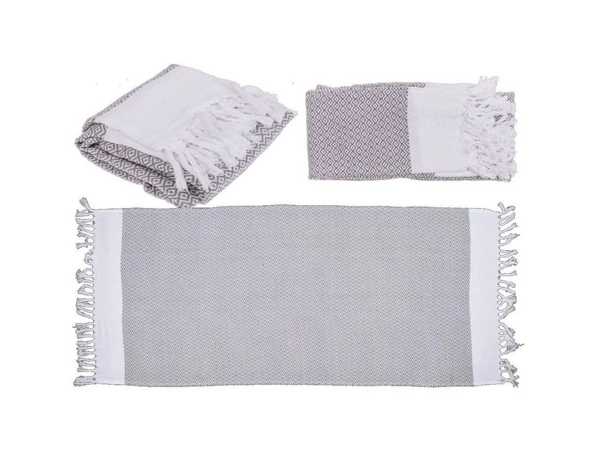 Marabellas Shop Fouta-Hamamtuch Grau 80x170 cm - Bild 2
