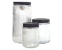 Marabellas Shop Vorratsglas 3er-Set Schwarz Gestreift Glas Bild 2