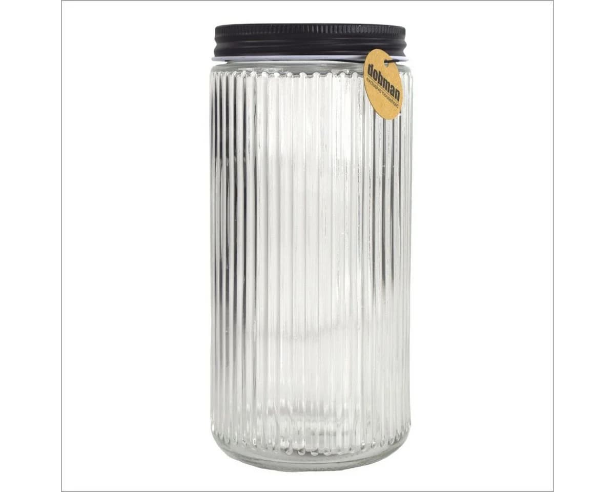 Marabellas Shop Vorratsglas 3er-Set Schwarz Gestreift Glas - Bild 4