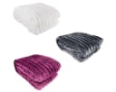 Marabellas Shop Wohndecke Cordoptik Violett mit Flanell & Glitzer Bild 1