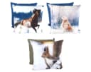 Marabellas Shop Dekokissen 45x45cm Winter Tier-Motive Bunt Bild 1