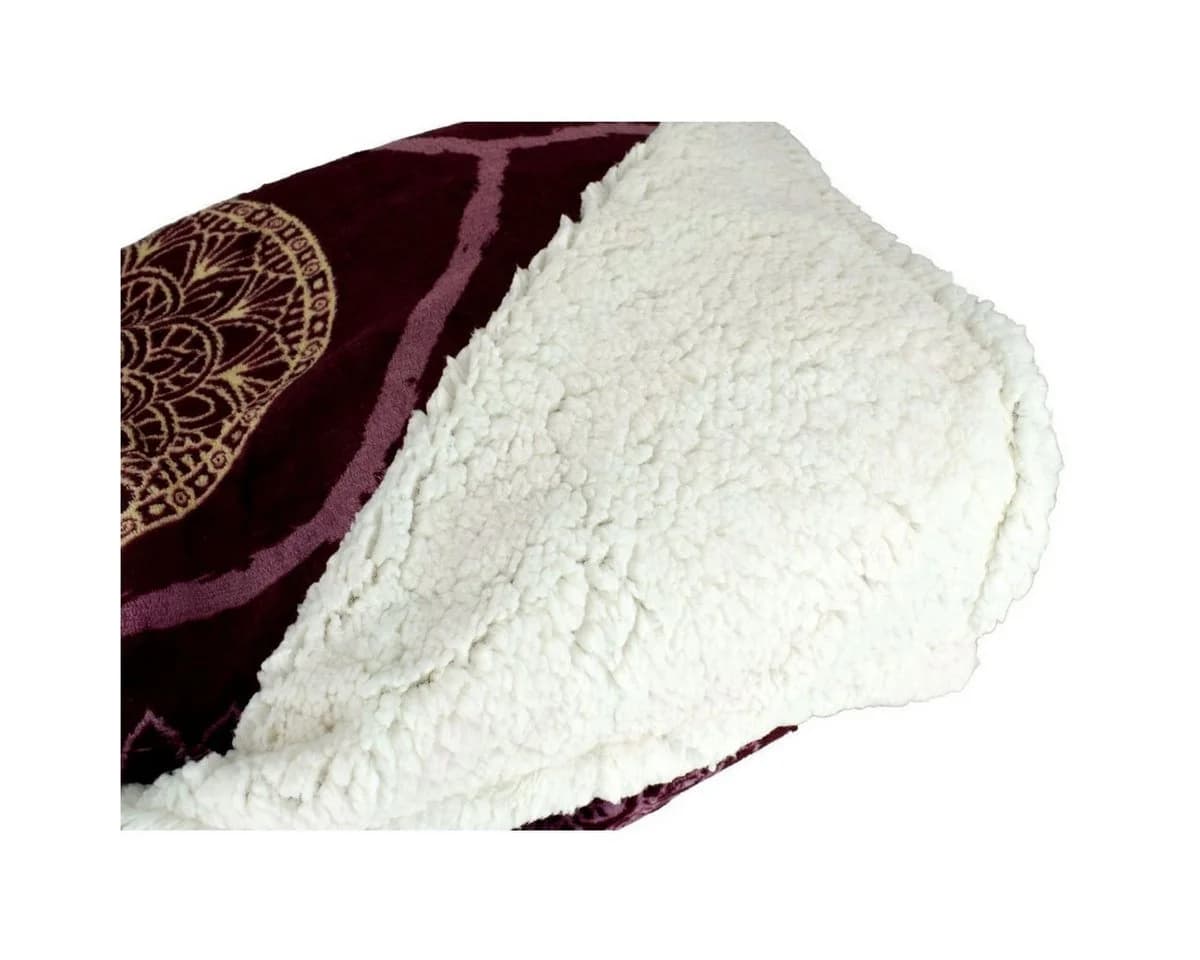 Wohndecke Kuscheldecke XL Flanell Sherpa 150x200cm Ornamente 3 Farben, VIVA - Bild 4